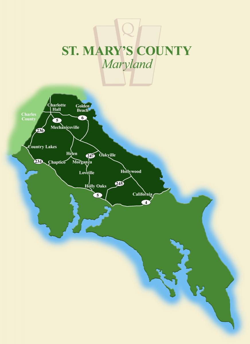 Map of Build On Your Lot - St. Mary's County Lot, new homes for sale by top home builder